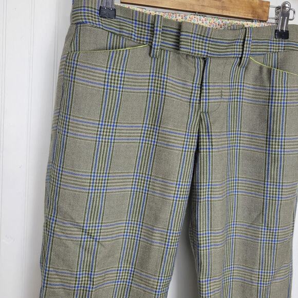 Abercrombie & Fitch Plaid low rise cropped trousers Size 0 - Picture 3 of 9